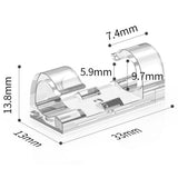 CableCreation Dobbeltklæbende Kabelholder i Large - 50 stk - Gennemsigtig