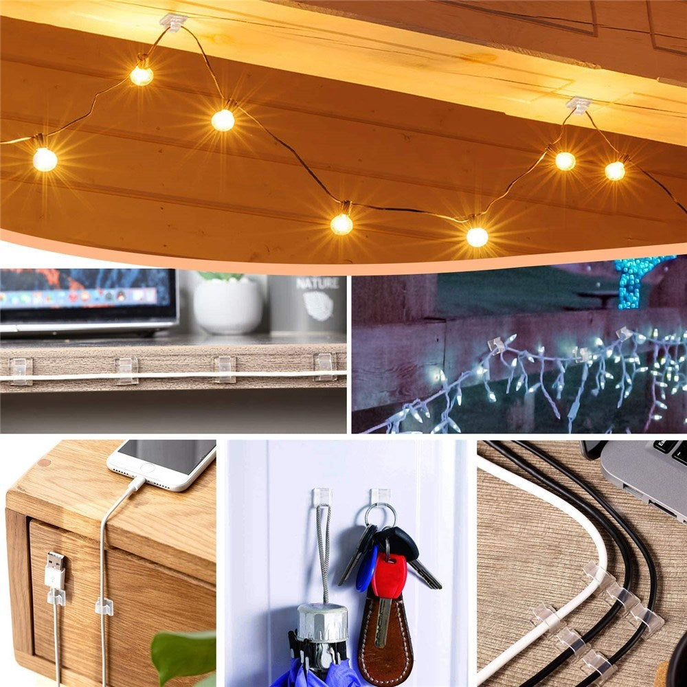 Funktionel Kabelholder - Pakke m. 10 stk. - Sort