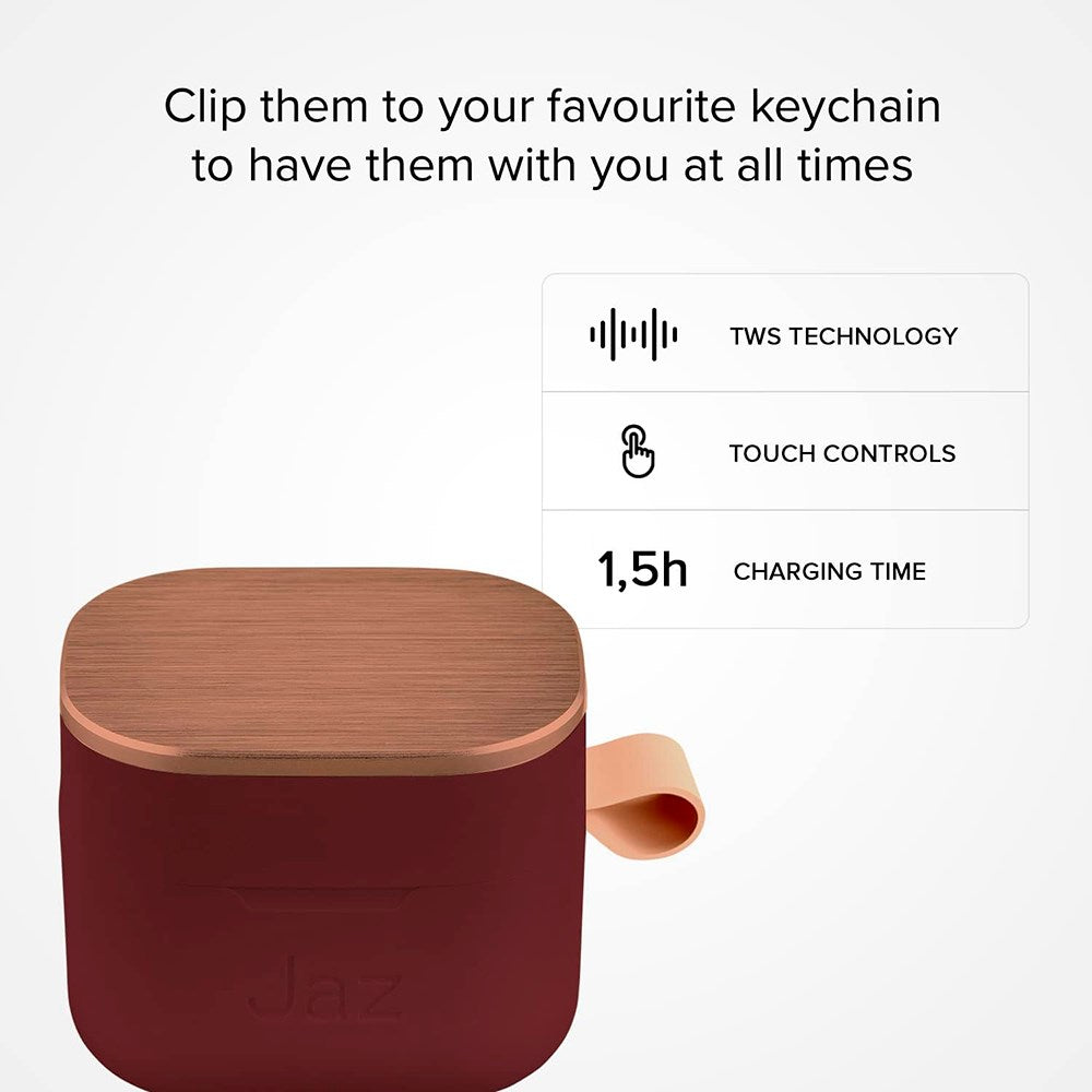 Jaz Airon True Wireless Bluetooth In-Ear-hodetelefoner - Rød