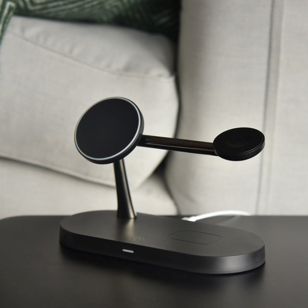 Tech-Protect A12 3-i-1 trådløs lader 15W - Svart (DEMO)