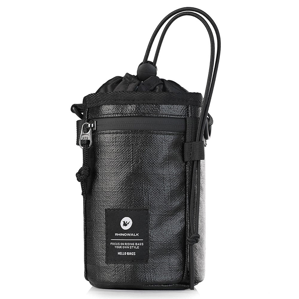 Sykkelstyrveske i polyester m. Stropp - Svart