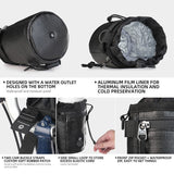 Sykkelstyrveske i polyester m. Stropp - Svart