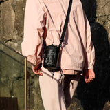 Sykkelstyrveske i polyester m. Stropp - Svart