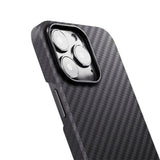 PITAKA iPhone 13 Pro Max MagEZ Bagside Cover - MagSafe Kompatibel - Sort / Grå Twill