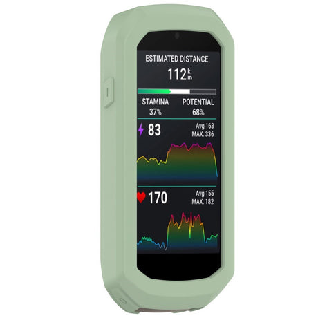 EIDERWOOD Garmin Edge 1050 Silikon sykkeldatamaskindeksel - lysegrønn