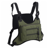 Utendørs polyestervest med lommer - Grønn