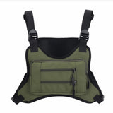 Utendørs polyestervest med lommer - Grønn