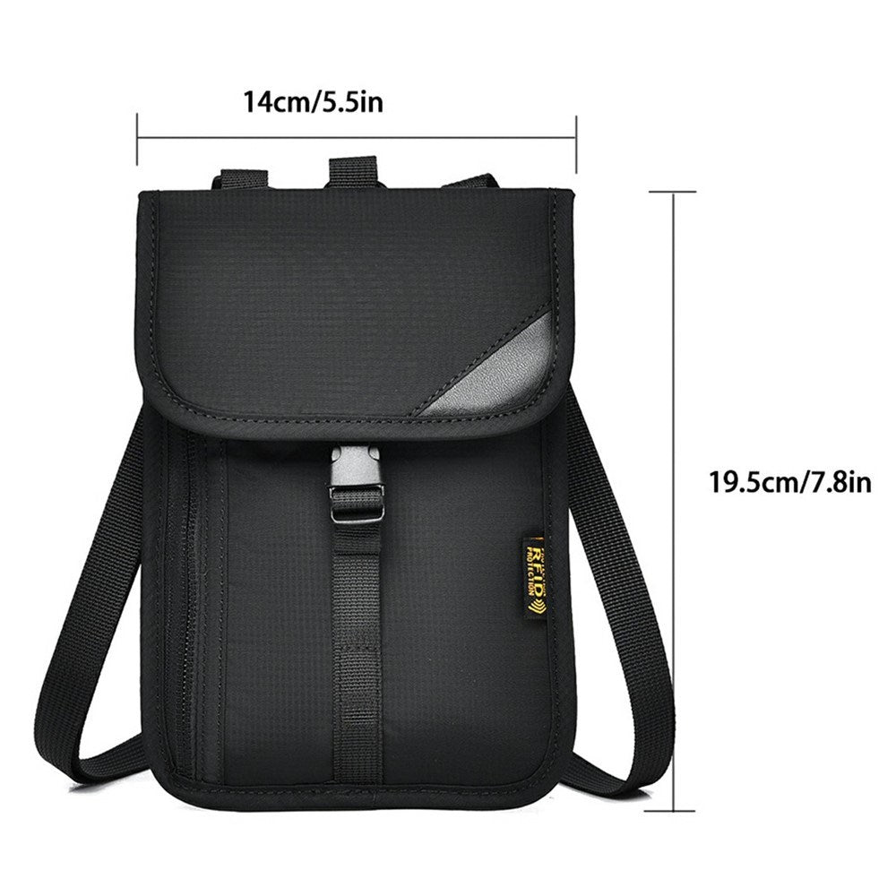Skuldertaske - 3 Rum - Mål: 140 x 190mm - Sort