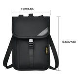 Skuldertaske - 3 Rum - Mål: 140 x 190mm - Sort