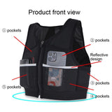 Løbevest m. Refleks - Størrelse S - Sort