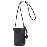 Crossbody mobilveske i kunstskinn m. Magnetlukking (200 x 130 mm) - Svart