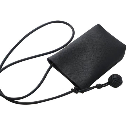 Crossbody mobilveske i kunstskinn m. Magnetlukking (200 x 130 mm) - Svart