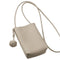 Crossbody mobilveske i kunstskinn m. Magnetlukking (200 x 130 mm) - Beige