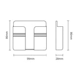 Smart mobilholder for vegg (9,9 x 2,5 cm) - Hvit