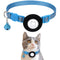 Kattehalsbånd med AirTag silikondeksel og reflekser - Lyseblå
