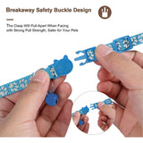 Kattehalsbånd med AirTag silikondeksel og reflekser - Lyseblå