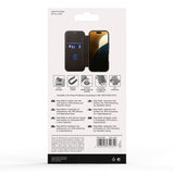 iPhone 16 Pro Max Vivanco Classic Wallet Leather Flip Cover m. Lommebok - MagSafe-kompatibel - Svart