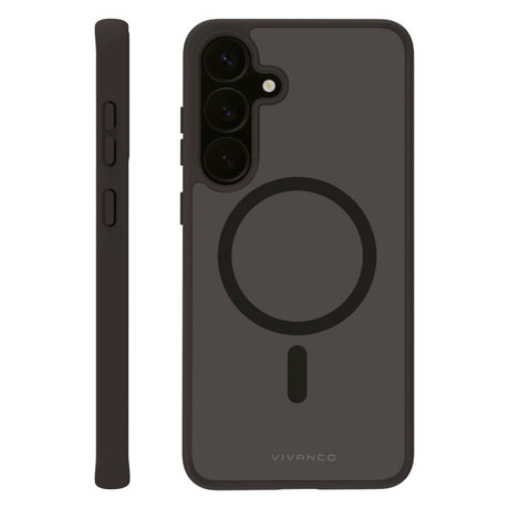 Vivanco Samsung Galaxy S25 deksel – Mag Pro - Gjennomsiktig/Sort