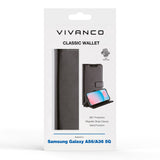 Vivanco Classic Wallet Flip Cover m. Lommebok - Samsung Galaxy A56 (5G) / A36 (5G) - Svart