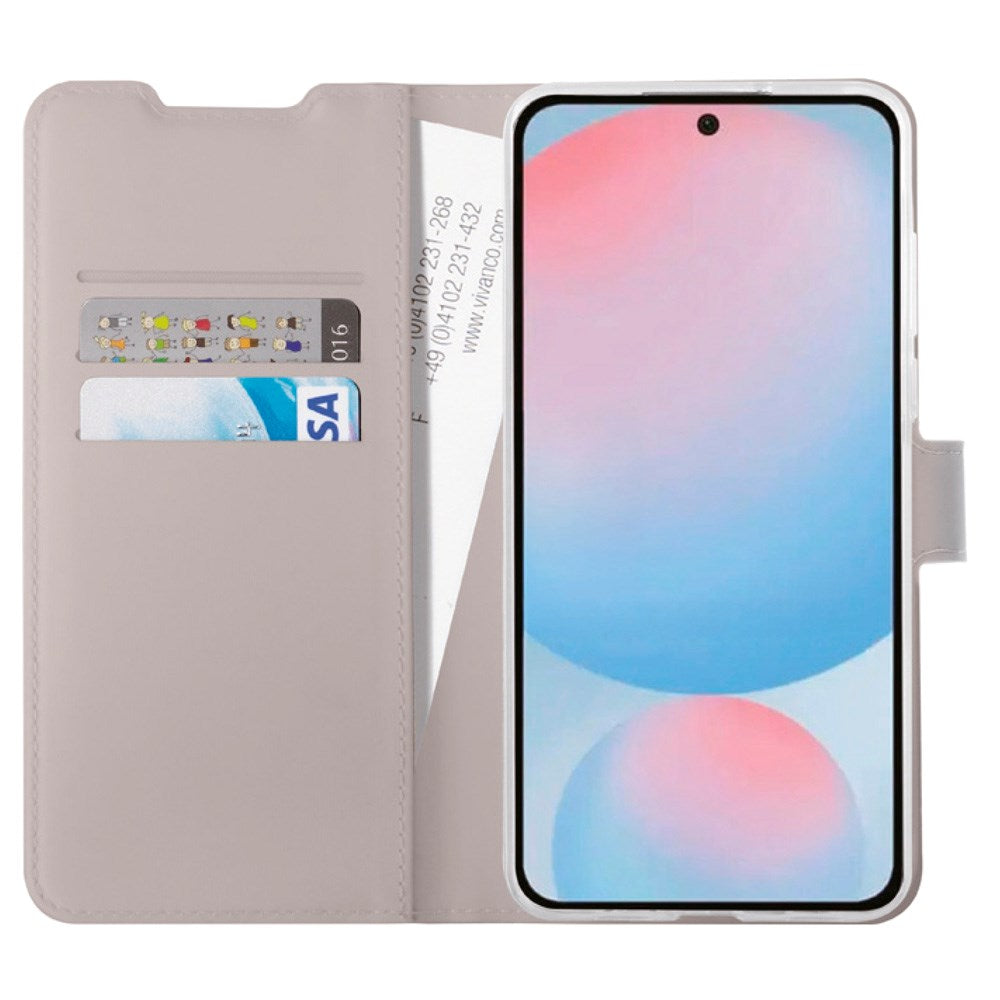 Vivanco Classic Wallet Flip Cover m. Lommebok - Samsung Galaxy A56 (5G) / A36 (5G) - Taupe