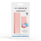 Vivanco Classic Wallet Flip Cover m. Lommebok - Samsung Galaxy A56 (5G) / A36 (5G) - Rosa