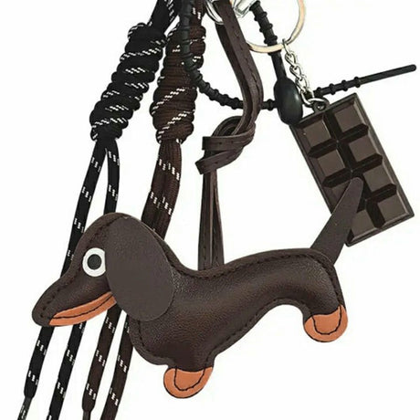 Taskevedhæng - Gravhund & Chokolade - Brun