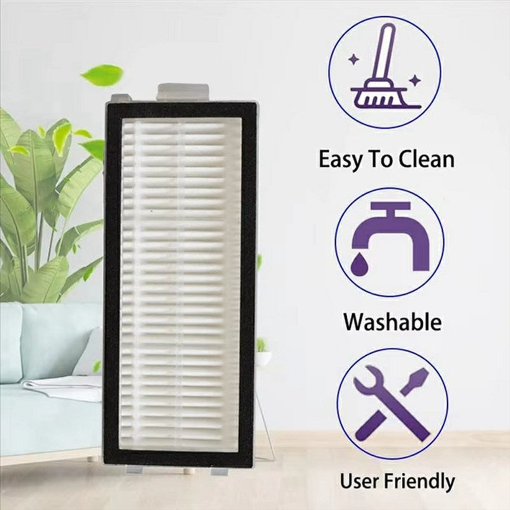 2 stk. Støvsugerfilter til Robotstøvsuger Roborock G30 Space / Saros Z70 - Hvid