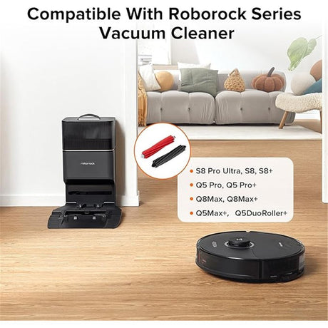 Støvsugerbørste til Roborock S8, S8+, S8 Pro Ultra, Q5 Pro, Q5 Pro+, Q8 Max & Q8 Max+ Robotstøvsuger - Grå + Rød