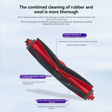 Støvsugerbørste til Roborock Q10 VF / Q10 VF+ / Q10 PF Robotstøvsuger - Rød + Sort