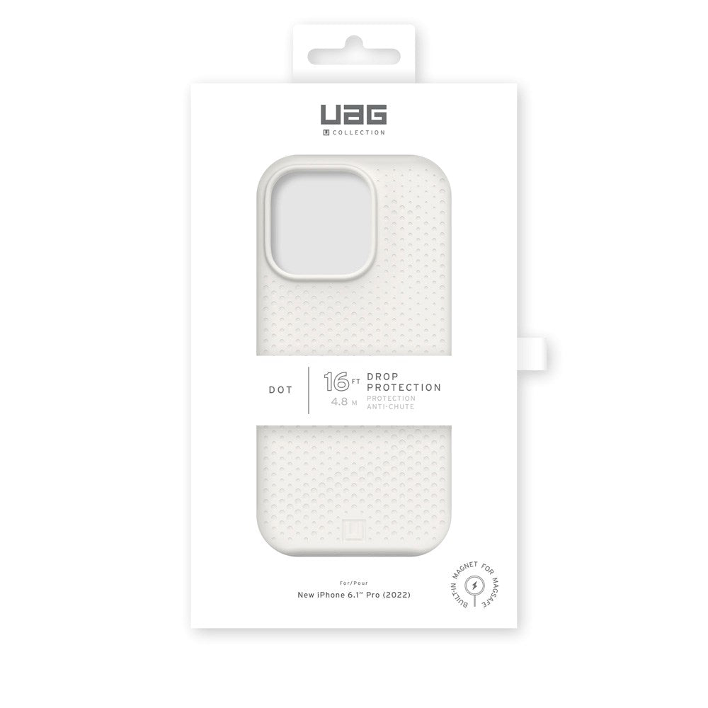UAG [U] Dot Series iPhone 14 Pro Silikon Artisan-deksel - MagSafe-kompatibel - Marshmallow