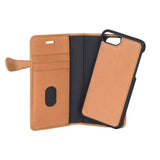 Buffalo - iPhone 6 / 6s - 2-i-1 Ægte Læder Flip Cover - Beige