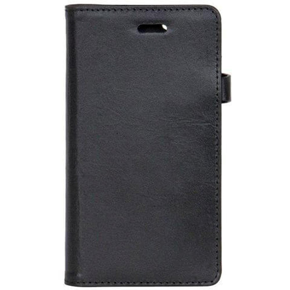 Buffalo - iPhone 6 Plus / 6s Plus - 2-i-1 Ægte Læder Flip Cover - Sort