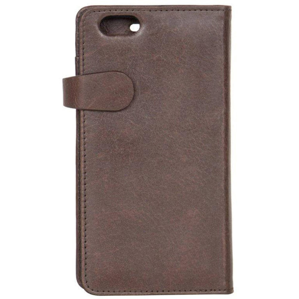 Buffalo - iPhone 6 Plus / 6s Plus - 2-i-1 Ægte Læder Flip Cover - Brun