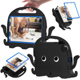 EIDERWOOD iPad Air 11" (2025 / 2024) / Pro 11" (2018-2024) Bakdeksel for barn m. Skulderstropp &amp; Håndholder - Octopus - Svart