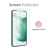 Samsung Galaxy S22 NORTHJO 360° Protection Set inkl. Cover & Skærmbeskyttelse & Kameralinsebeskyttelse - Gennemsigtig