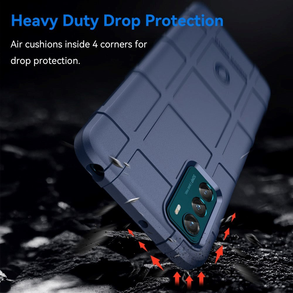 Motorola Moto G42 Rugged Shield Series Craftsman Bakdeksel - Blå