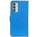 Samsung Galaxy M13 Litchi Leather Flip Cover m. Lommebok - Blå