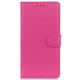 Samsung Galaxy M13 Litchi Leather Flip Cover m. Lommebok - Rosa