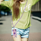 iPhone 14 Plus fleksibelt plastdeksel m. Ledning - Marmor - Lys lilla