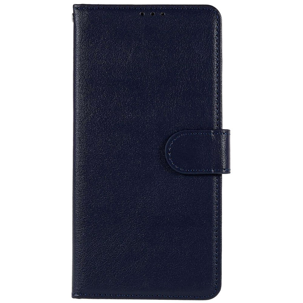 Oppo A76 / Realme 9i Leather Flip Cover m. Lommebok og stativfunksjon - blå