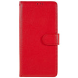 Oppo A76 / Realme 9i Leather Flip Cover m. Lommebok- og stativfunksjon - rød