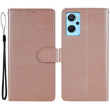 Oppo A76 / Realme 9i Leather Flip Cover m. Lommebok- og stativfunksjon - Rose gull