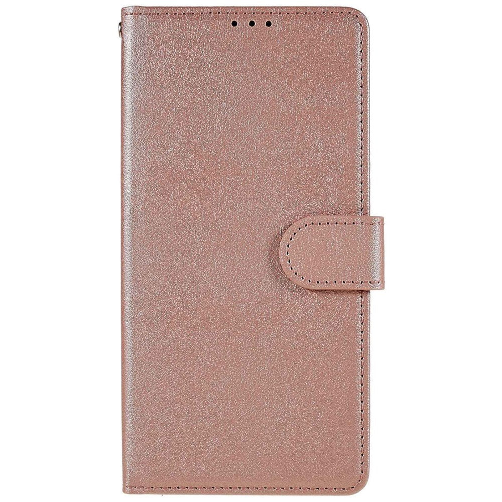 Oppo A76 / Realme 9i Leather Flip Cover m. Lommebok- og stativfunksjon - Rose gull
