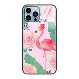 iPhone 14 Pro Bakdeksel m. Bakside i glass - Flamingo