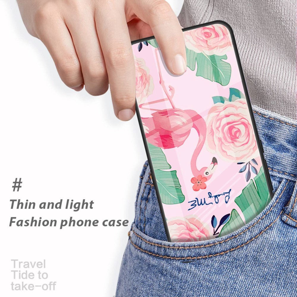 iPhone 14 Pro Bakdeksel m. Bakside i glass - Flamingo