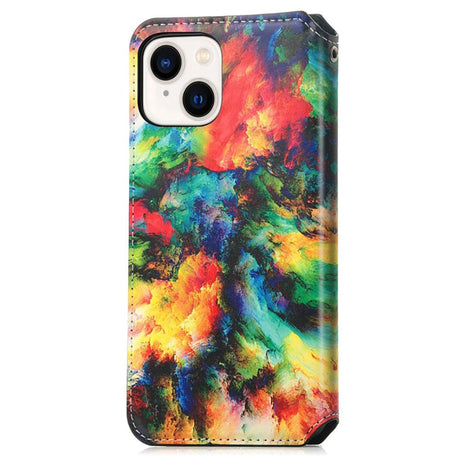 iPhone 14 Plus Mønster Leather Flip Cover m. Kortholder - Art