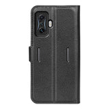Xiaomi Poco F4 GT Litchi Leather Flip Cover m. Lommebok - Svart
