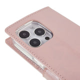 iPhone 14 Pro GOOSPERY Blue Moon Leather Flip Cover m. Lommebok - Rosa