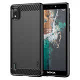 Nokia C2 2nd Edition Mofi børstet karbonfiber fleksibelt plastdeksel - svart