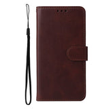 Xiaomi Poco F4 Leather Flip Cover m. Lommebok og stropp - brun